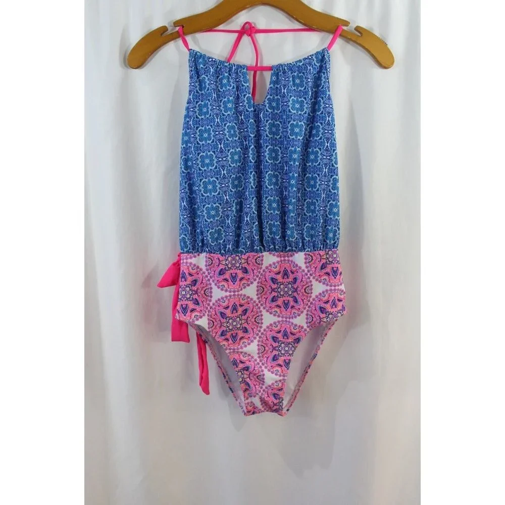 NWT Nicole Miller Multicolor One Piece Swimsuit S - Picture 1 of 5